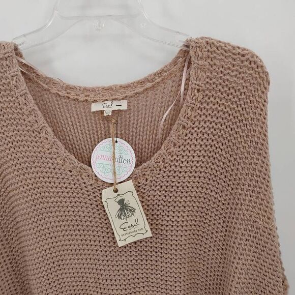 NWT Easel Los Angeles Plus Size 2X/3X Simple Answers Sweater Mauve.Armpit to ar - Picture 5 of 8